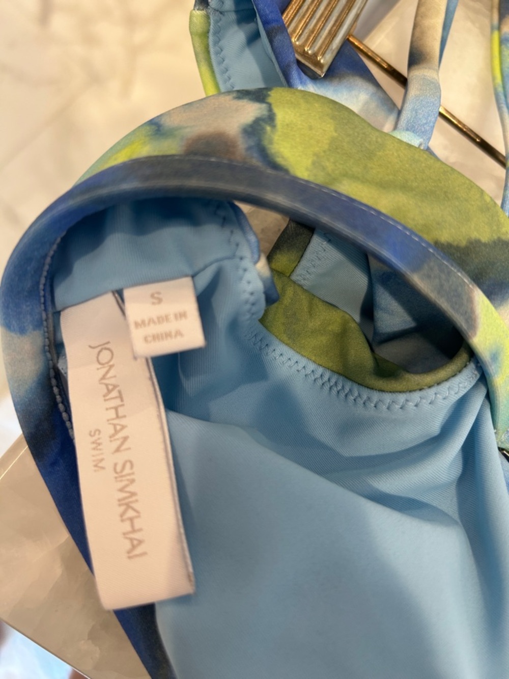 Jonathan Simkhai Blue Harlen/Emmalynn Bikini - Picture 11 of 11